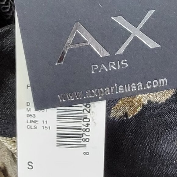 AX Paris Black and Gold Floral Midi Dress - Picture 9 of 10